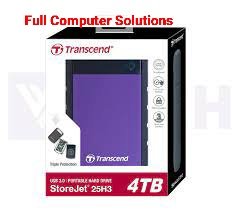 Transcend 4TB StoreJet 25H3 External Hard Disk Drive - TS4TSJ25H3P in Nairobi Kenya-Full Computer Solutions.